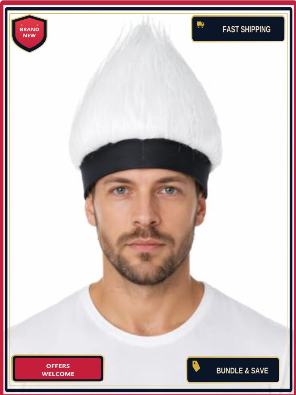 Synthetic Fiber Headband Wig Hat Cosplay Halloween Costume